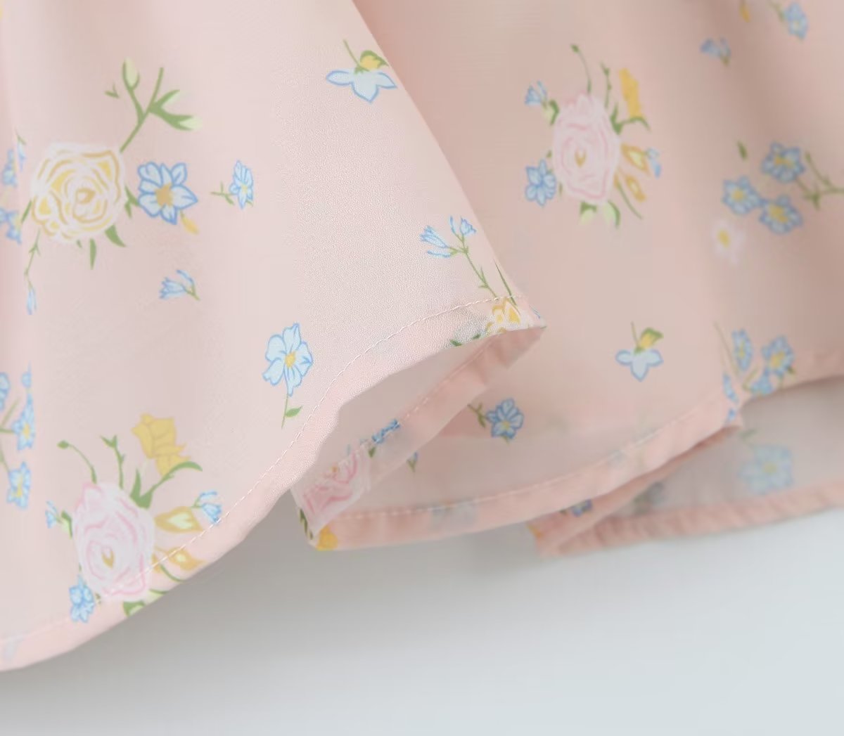 Elegant Small Women Summer Fairy Dress Square Collar Puff Sleeve French First Love Sweet Chiffon Tea Break Floral Dress