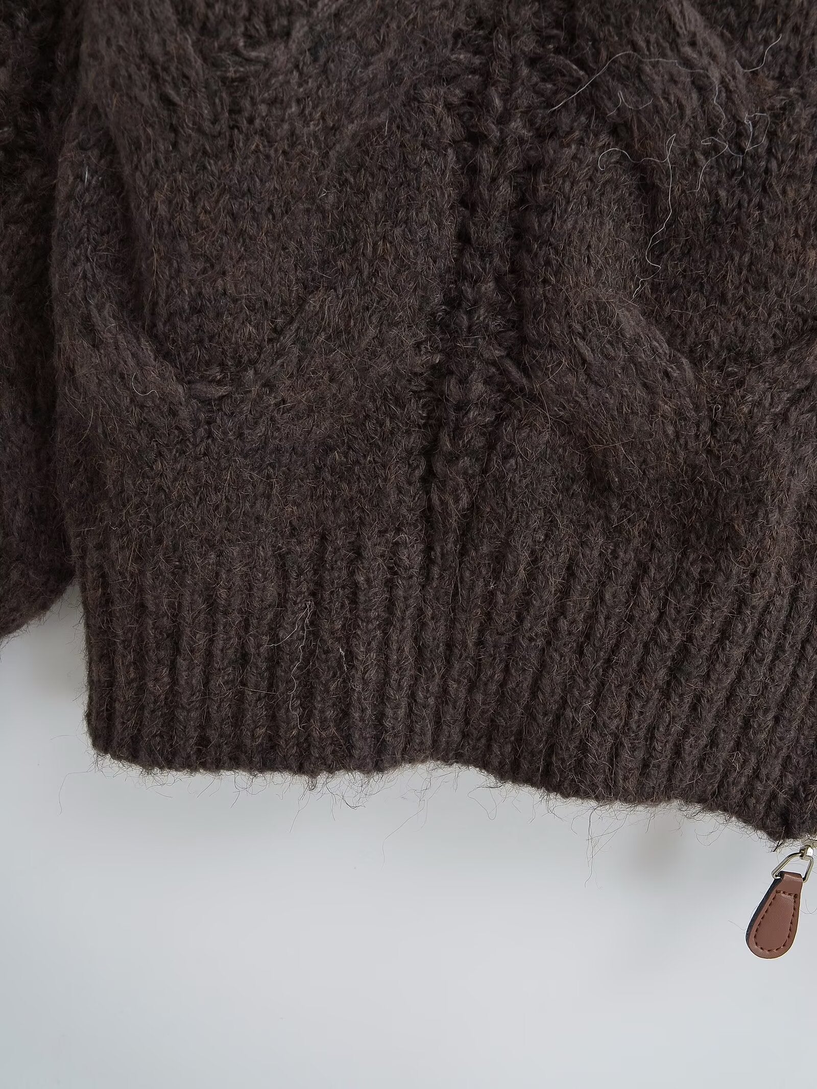 Winter Women Clothing Stylish Simple Short Soft Glutinous Twist Knitted Coat