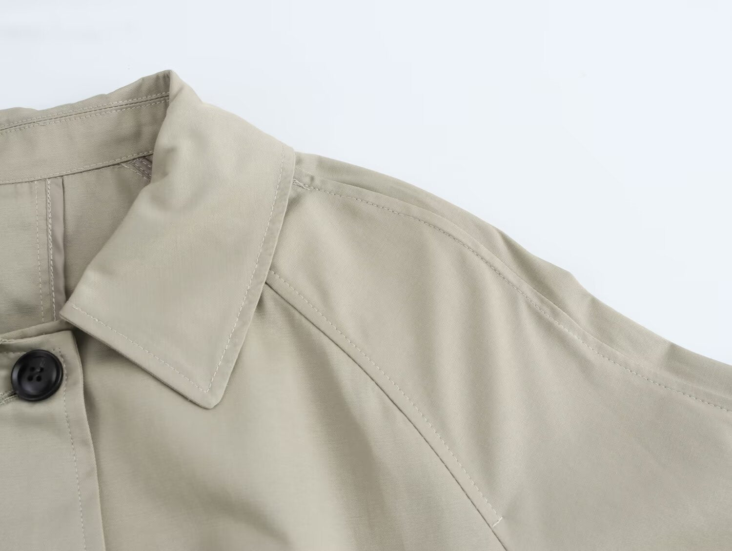Women Simple Mid Length Waistband Coat Coat Trench Coat