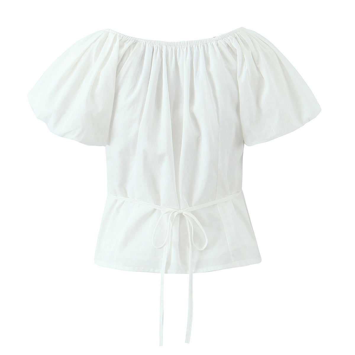 Sexy Slim Fit Small round Neck Breasted Short Top Women Sexy Puff Sleeve Lace Stitching Lace Strap Short Sleeve T shirt