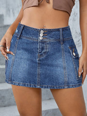 Spring Denim Skirt Eaby High Waist Slim Fit Sexy Denim Skirt